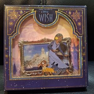 Disney Parks WISH MOVIE Valentino Asha & Star Rosas Kingdom LE Jumbo Pin NEW